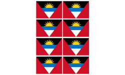 Drapeau Antigua and Barbuda - 8 stickers - 9.5 x 6.3 cm - Sticker/autocollant