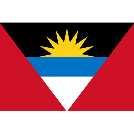 Drapeau Antigua and Barbuda - 15x10cm - Sticker/autocollant