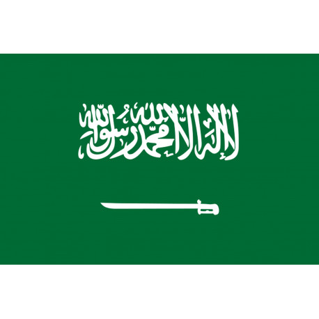 Drapeau Arabie Saoudite - 19.5x13cm - Sticker/autocollant