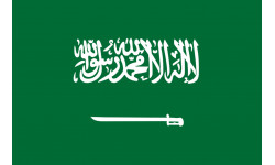 Drapeau Arabie Saoudite - 15x10cm - Sticker/autocollant