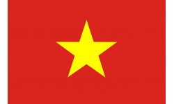 Drapeau Viet Nam - 5x3,3cm - Sticker/autocollant