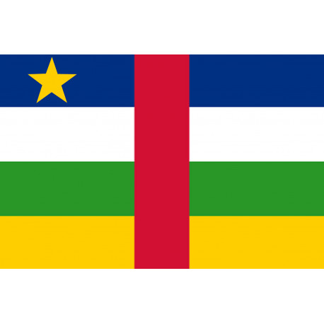 Drapeau République centrafricaine - 19.5x13cm - Sticker/autocollant