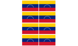 Drapeau Vénézuela - 8 stickers - 9.5 x 6.3 cm - Sticker/autocollant