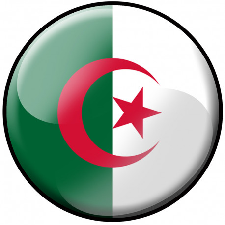 Sticker / autocollants : drapeau Algérien - 10cm