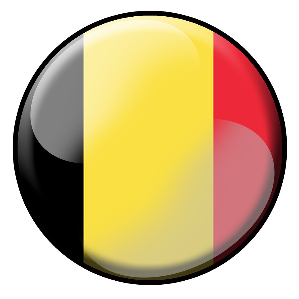drapeau Belge rond - 15cm - Sticker/autocollant