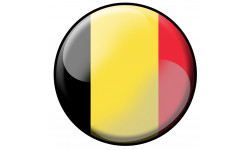 drapeau Belge rond - 20cm - Sticker/autocollant