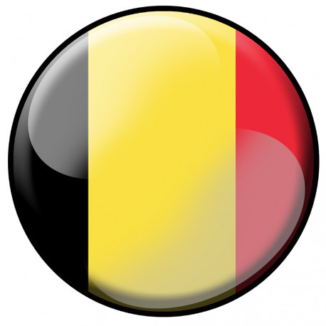 drapeau Belge rond - 5cm - Sticker/autocollant
