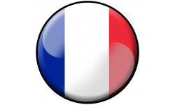 drapeau Français rond - 15cm - Sticker/autocollant