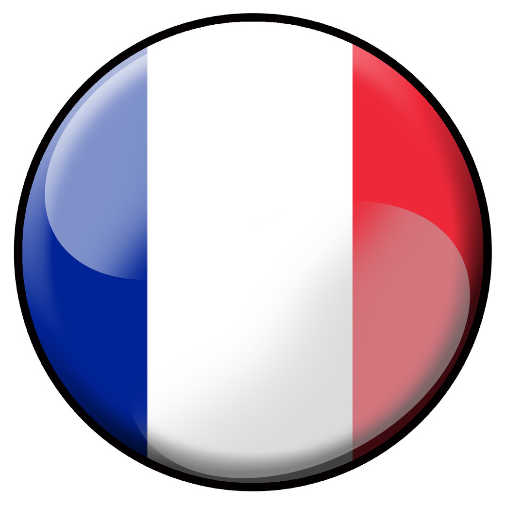drapeau Français rond - 20cm - Sticker/autocollant
