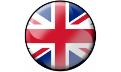 drapeau Anglais rond - 20cm - Sticker/autocollant
