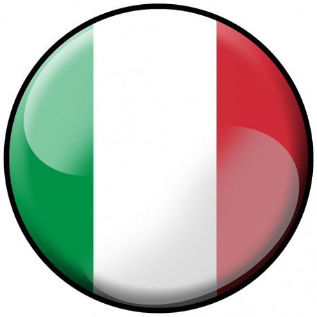 drapeau Italien rond - 20cm - Sticker/autocollant