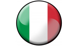 drapeau Italien rond - 5cm - Sticker/autocollant