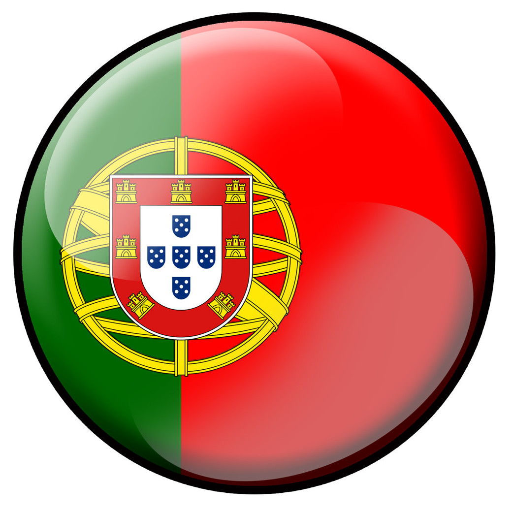 drapeau Portugais rond - 15cm - Sticker/autocollant