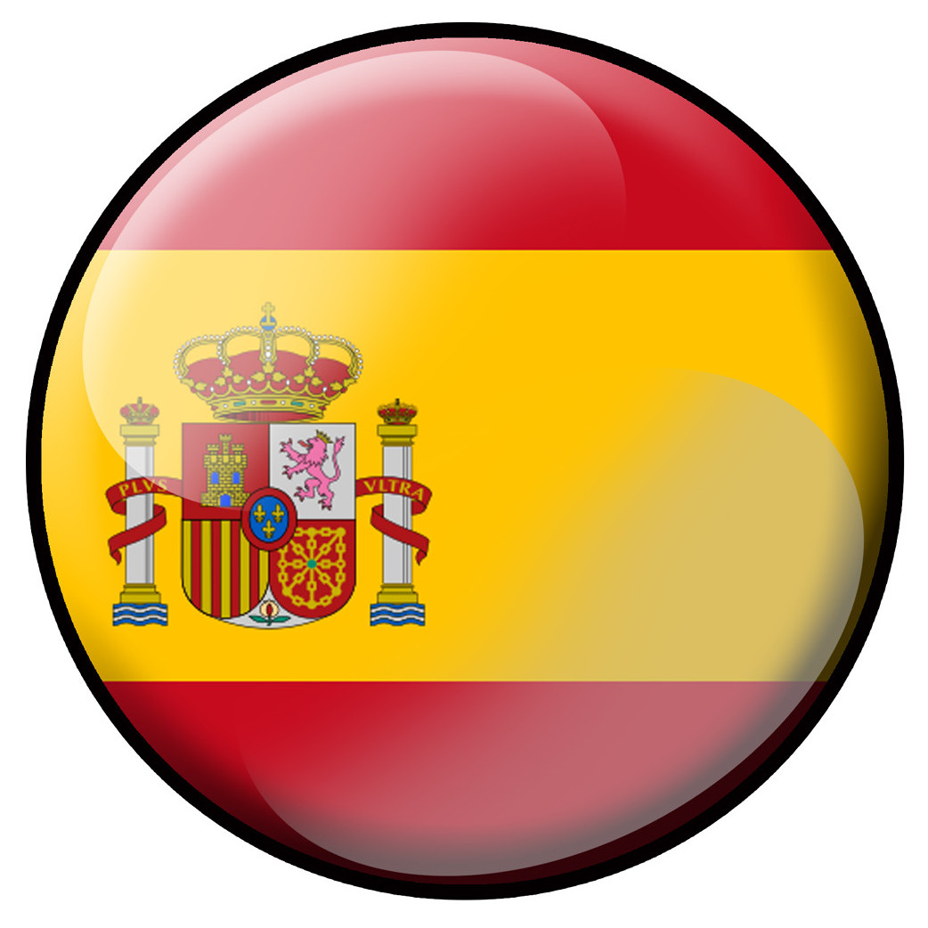 drapeau Espagne rond - 20cm - Sticker/autocollant