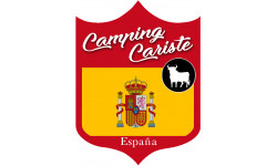 Camping car Espagne - 10x7,5cm - Sticker/autocollant
