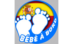Sticker / autocollants : bébé à bord gars espagnol - 15cm