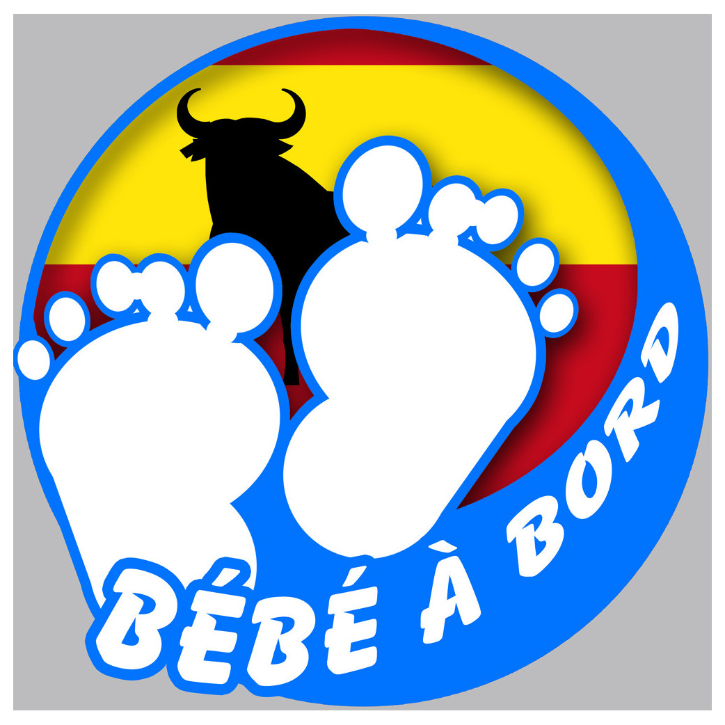 bébé à bord espagnol gars 15cm - Sticker/autocollant
