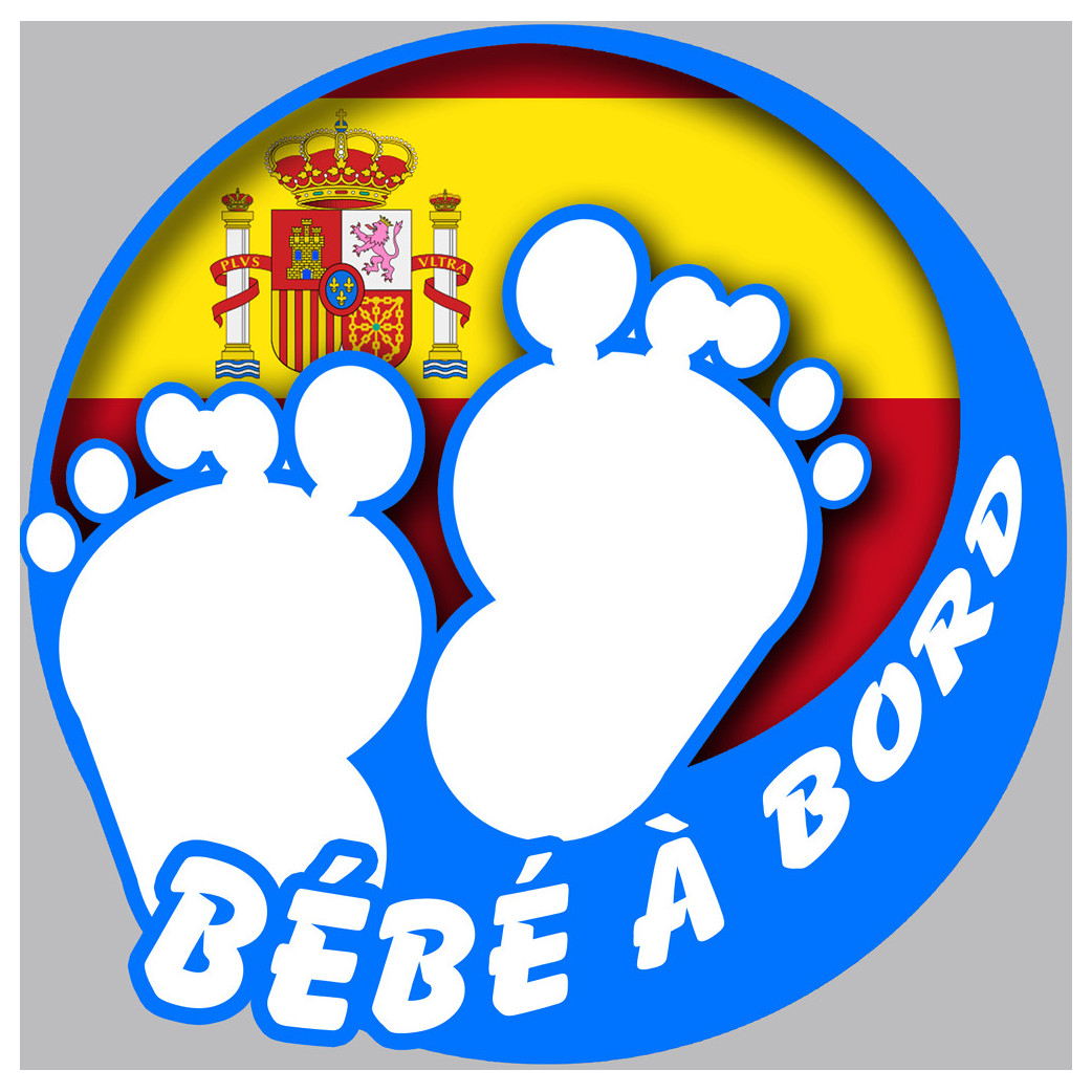 bébé à bord gars espagnol - 10cm - Sticker/autocollant