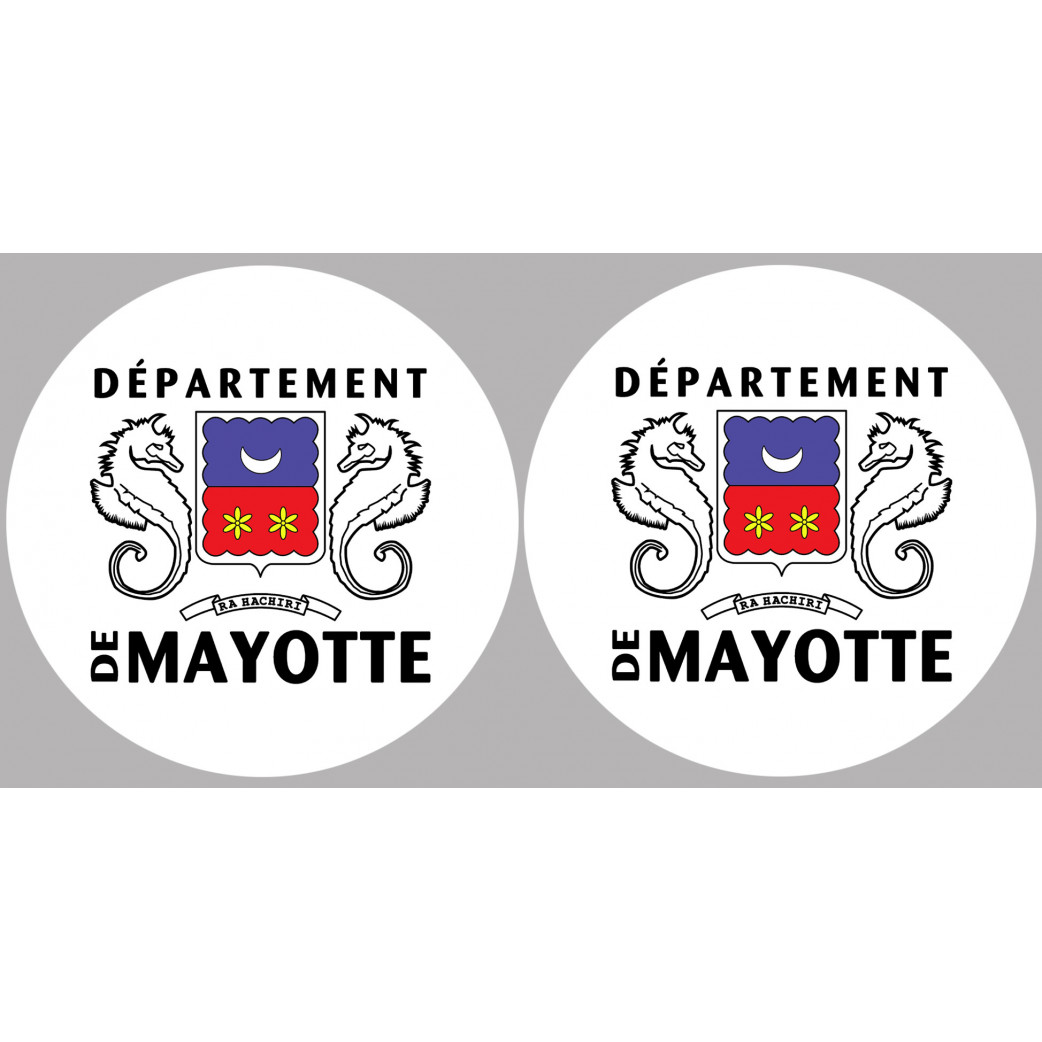 Mayotte - 2fois 10cm - Sticker/autocollant
