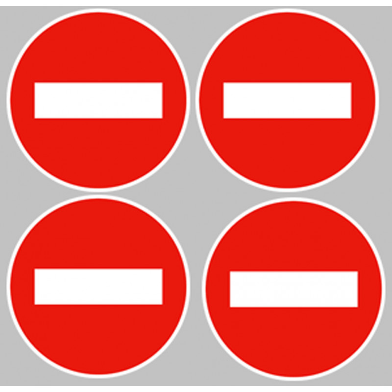 3 stickers autocollant M036 10 CM sens interdit 