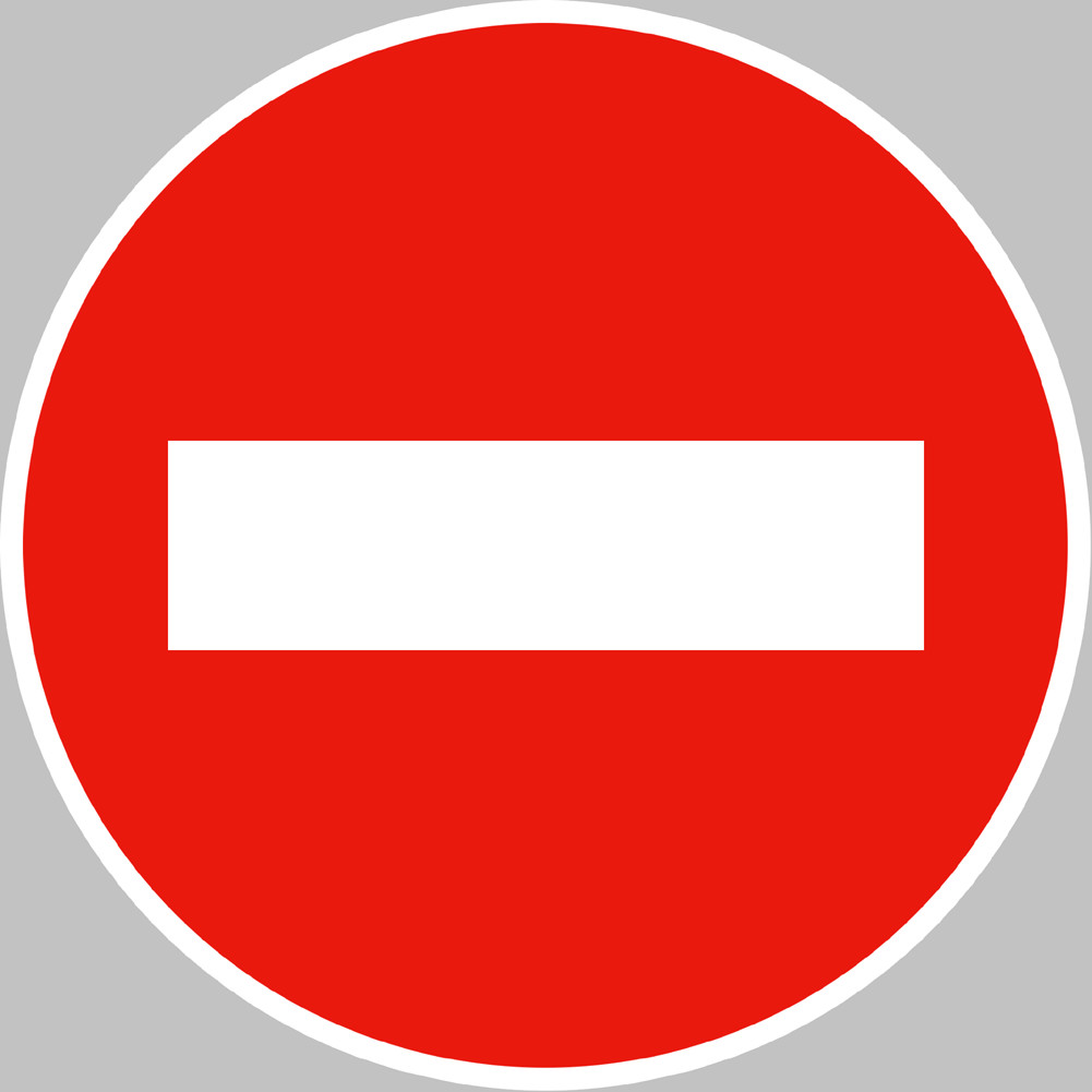sens interdit - 5cm - Sticker/autocollant