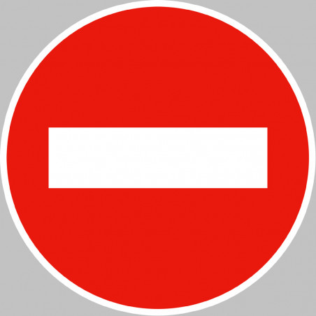 sens interdit - 20cm - Sticker/autocollant sens interdit - 20cm - Sticker/autocollant