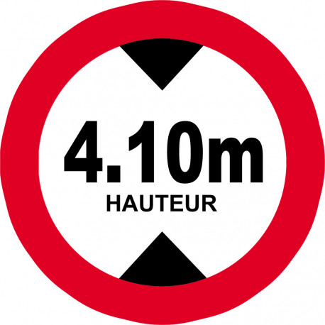 hauteur de passage maximum 4,10m - 15cm - Sticker/autocollant