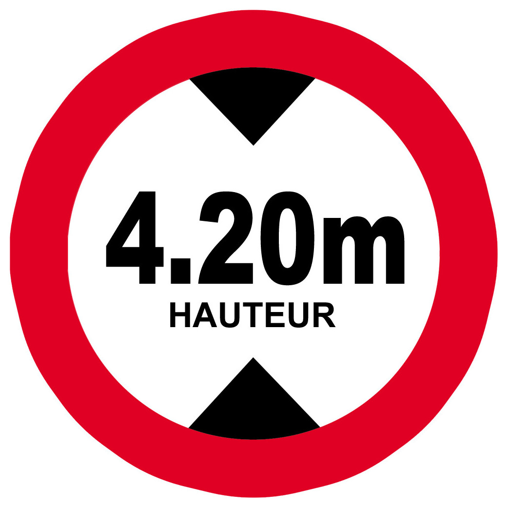 hauteur de passage maximum 4,20m - 5cm - Sticker/autocollant