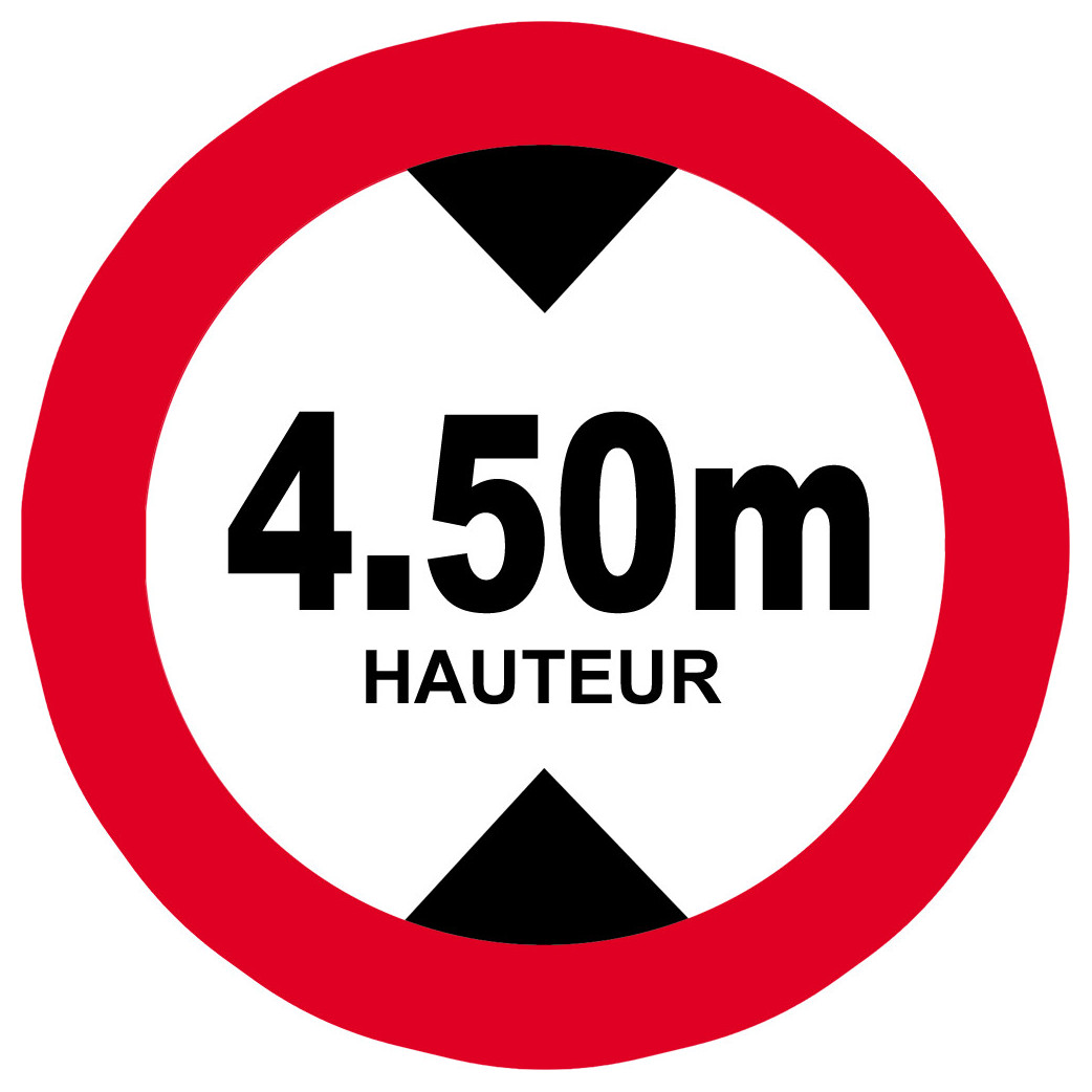 hauteur de passage maximum 4,50m - 5cm - Sticker/autocollant