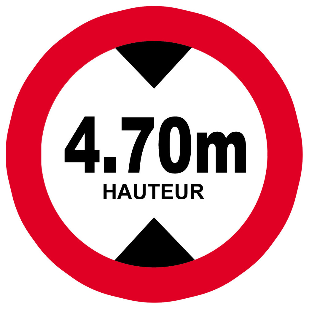 hauteur de passage maximum 4,70m - 5cm - Sticker/autocollant