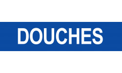 DOUCHES bleu - 29x7cm - Sticker/autocollant
