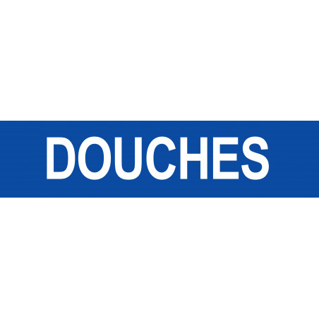 DOUCHES bleu - 29x7cm - Sticker/autocollant DOUCHES bleu - 29x7cm - Sticker/autocollant
