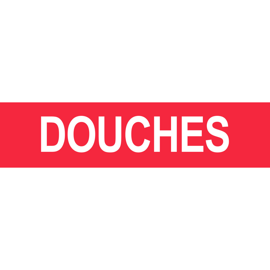 DOUCHES rouge - 15x3.5cm - Sticker/autocollant