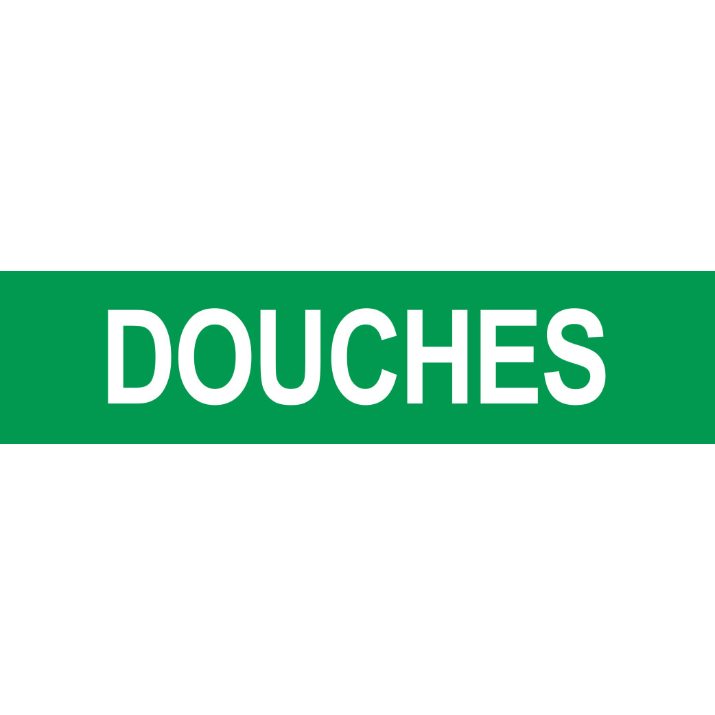 DOUCHES vert - 29x7cm - Sticker/autocollant