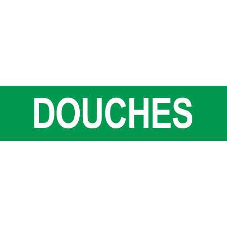 DOUCHES vert - 29x7cm - Sticker/autocollant