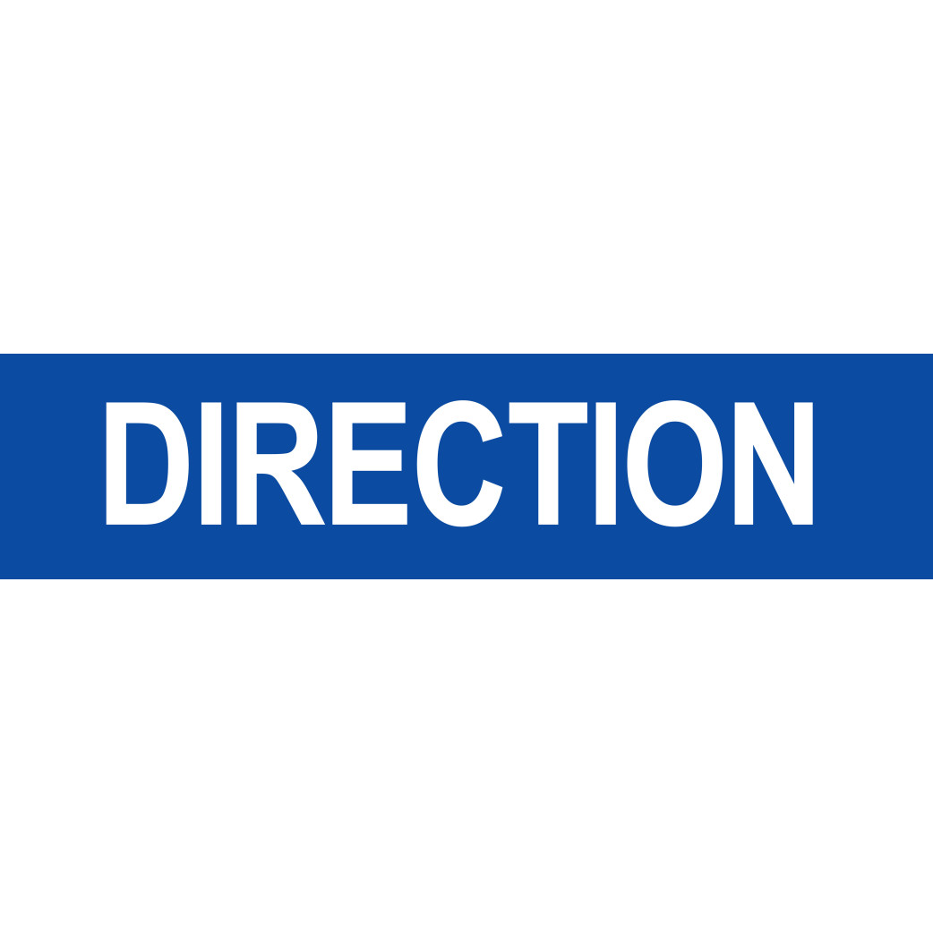 DIRECTION bleu - 29x7cm - Sticker/autocollant