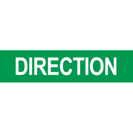 DIRECTION vert - 29x7cm - Sticker/autocollant