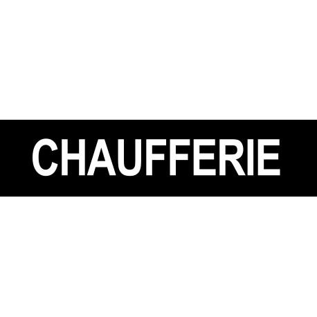 CHAUFFERIE NOIR - 15x3.5cm - Sticker/autocollant