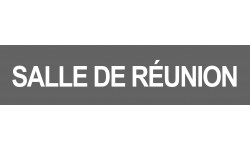 SALLE DE REUNION GRIS - 15x3.5cm - Sticker/autocollant
