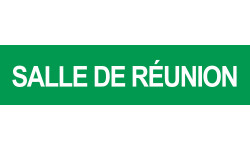 SALLE DE REUNION VERT - 15x3.5cm - Sticker/autocollant