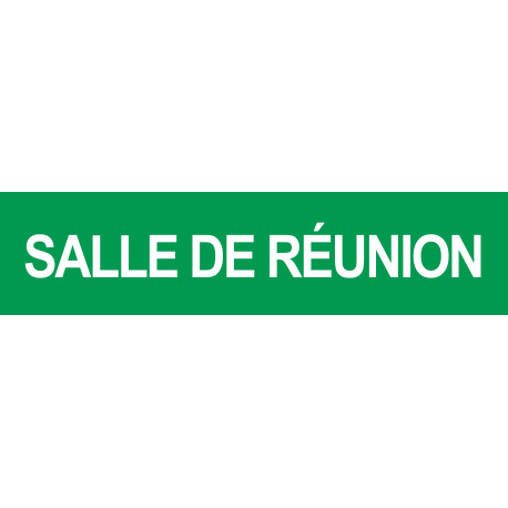 SALLE DE REUNION VERT - 15x3.5cm - Sticker/autocollant