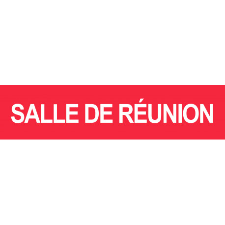 SALLE DE REUNION ROUGE - 29x7cm - Sticker/autocollant