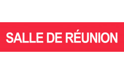 SALLE DE REUNION ROUGE - 15x3.5cm - Sticker/autocollant