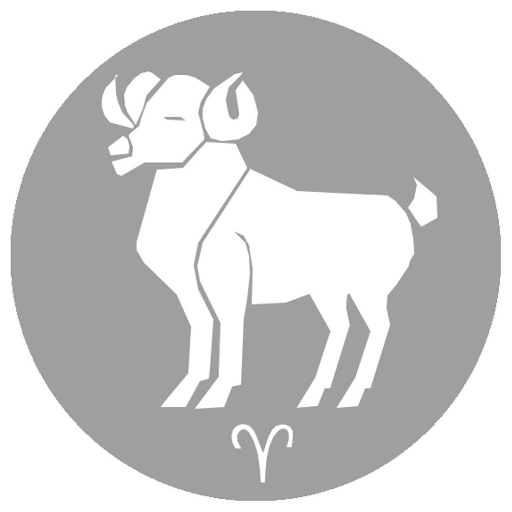 signe zodiaque bélier rond - 8cm - Sticker/autocollant