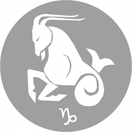 signe zodiaque capricorne rond - 8cm - Sticker/autocollant signe zodiaque capricorne rond - 8cm - Sticker/autocollant