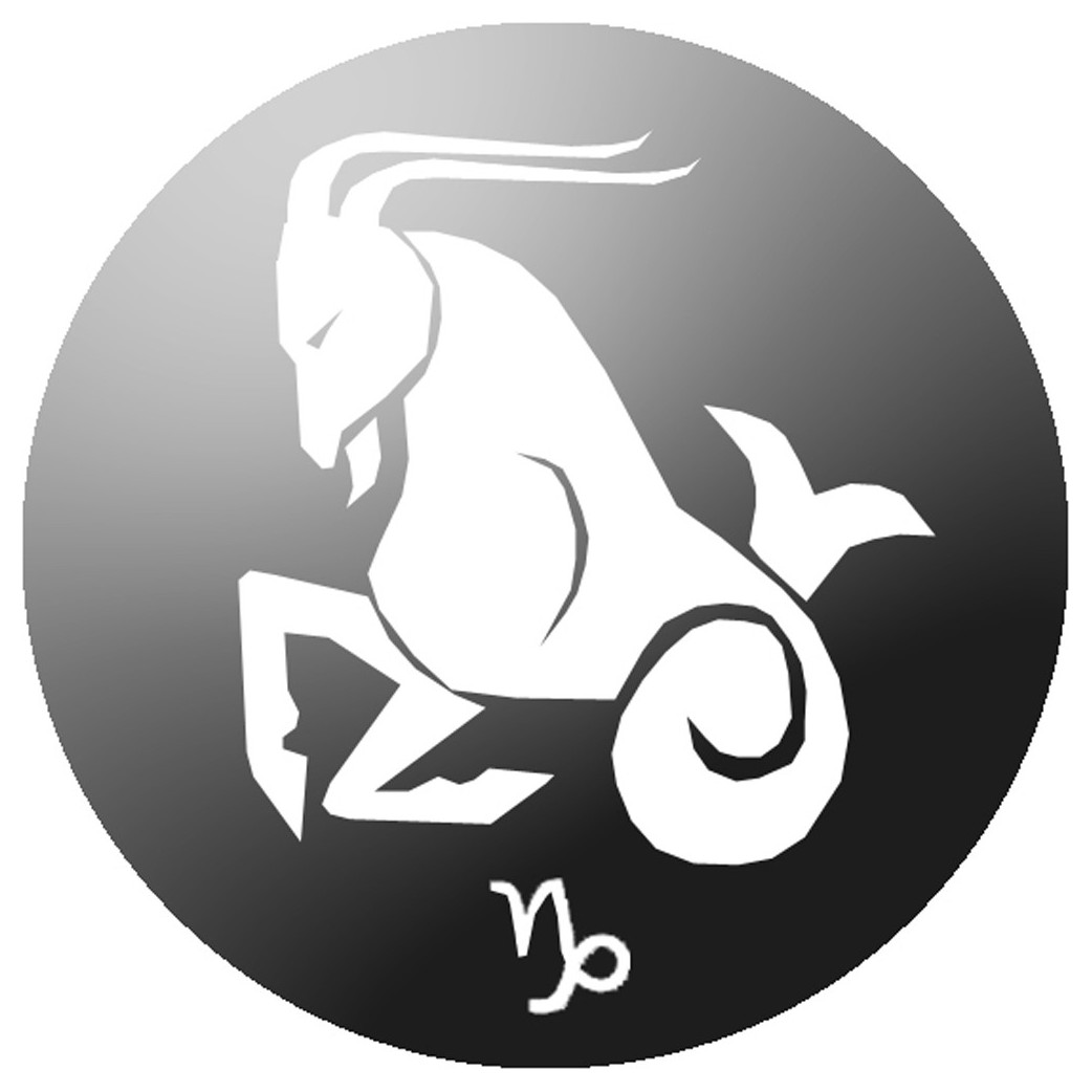 signe du zodiaque capricorne rond - 10cm - Sticker/autocollant