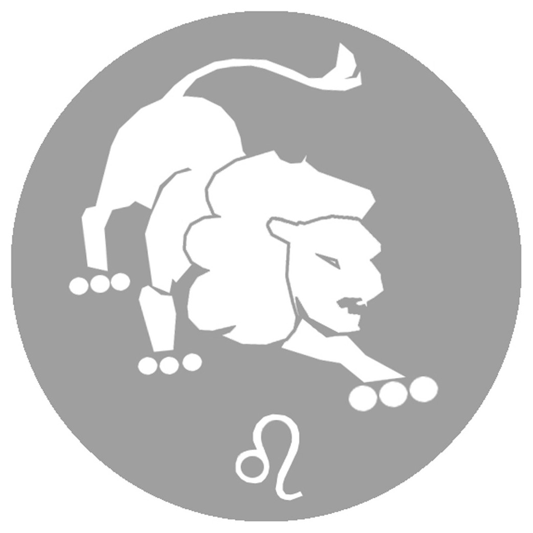 signe zodiaque lion rond - 5cm - Sticker/autocollant