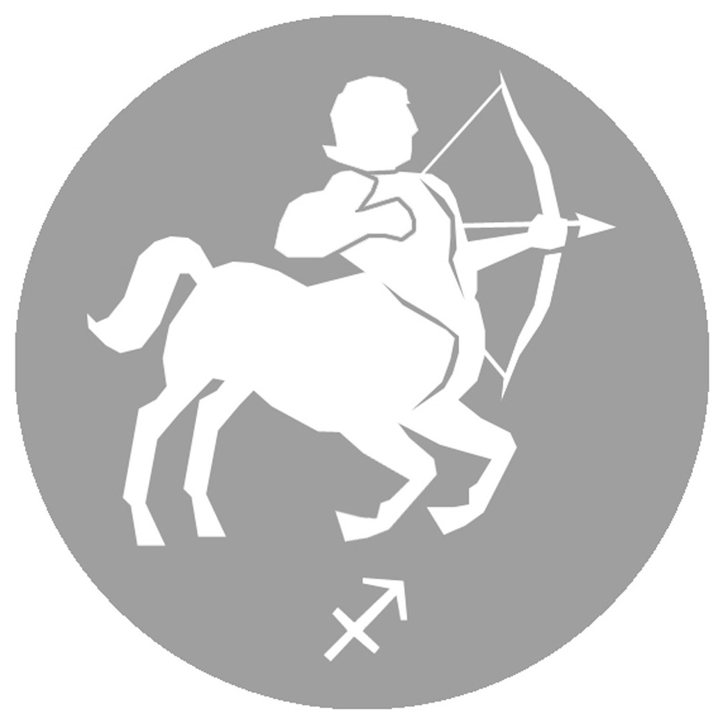signe zodiaque sagittaire rond - 5cm - Sticker/autocollant