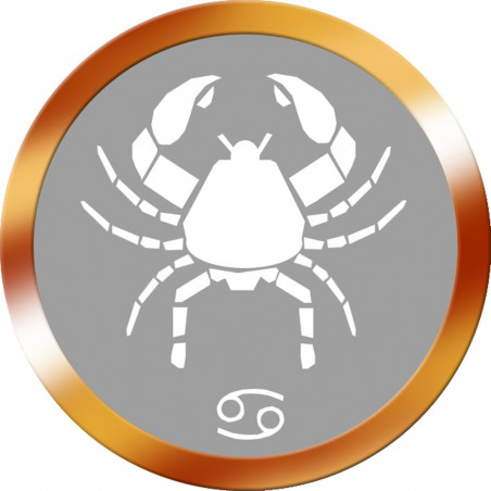 signe zodiaque scorpion rond doré - 5cm - Sticker/autocollant signe zodiaque scorpion rond doré - 5cm - Sticker/autocollant