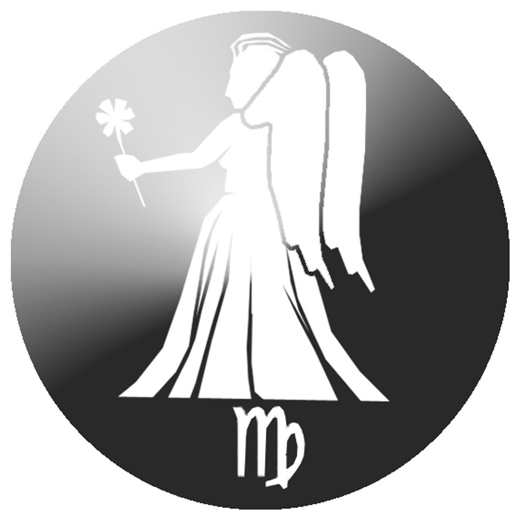 signe du zodiaque vierge rond - 10cm - Sticker/autocollant